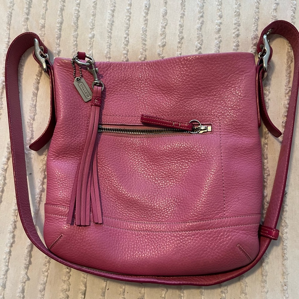 Coach pink leather bag.SOLD